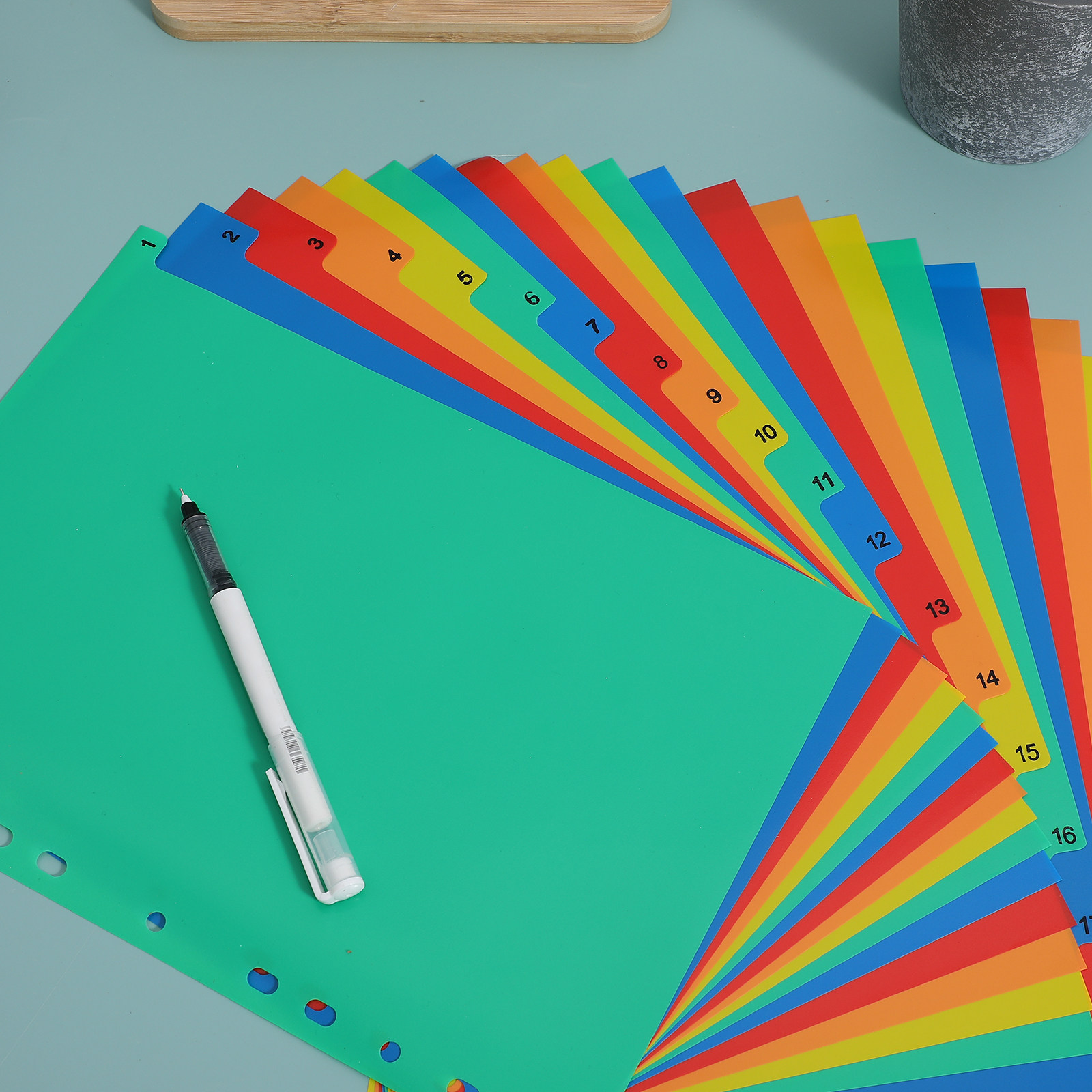 Tab Divider A4 - 20 Pages A4 Color Printed Plastic