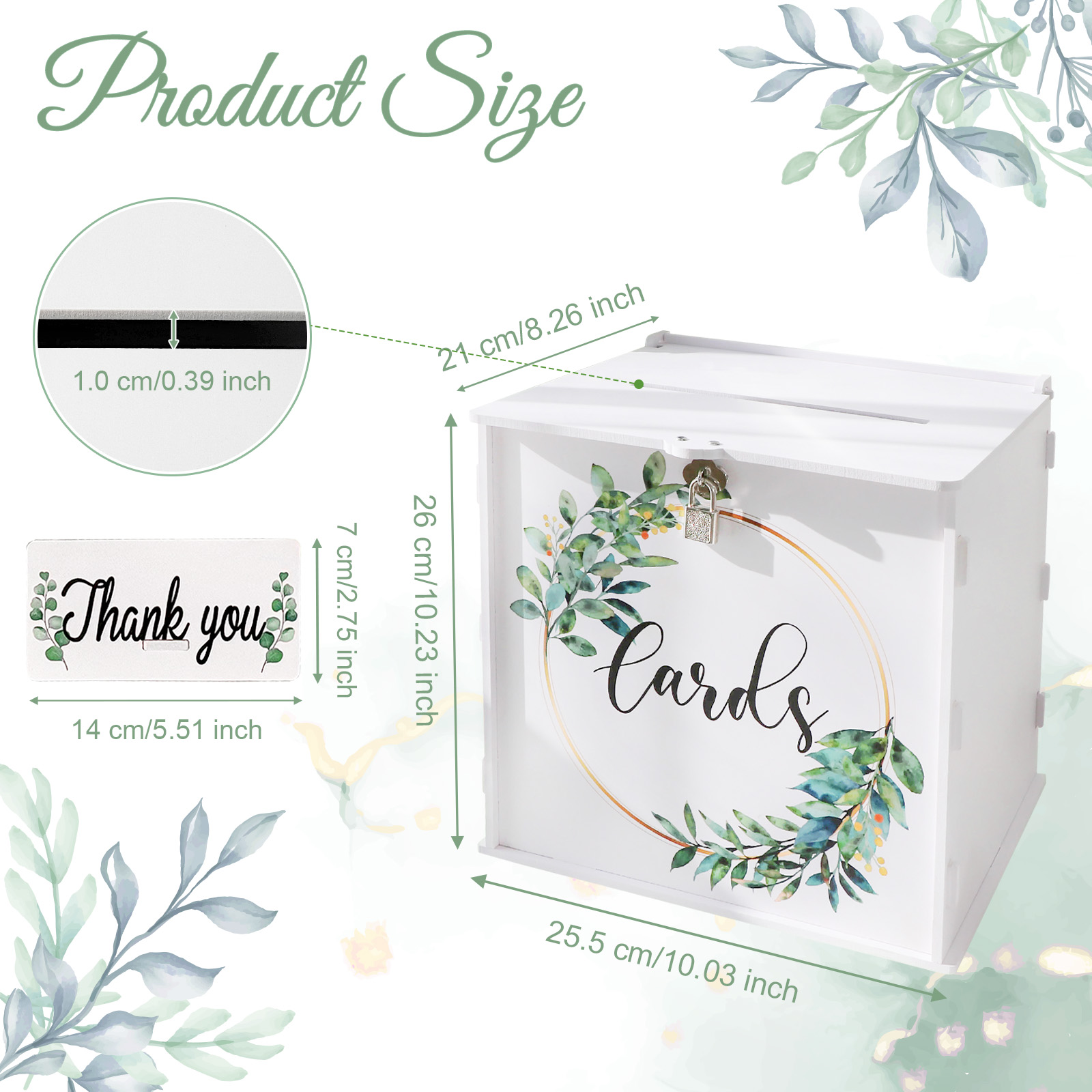 Wedding Card Box with Lock, PV – Card Index Box recenzja i cena