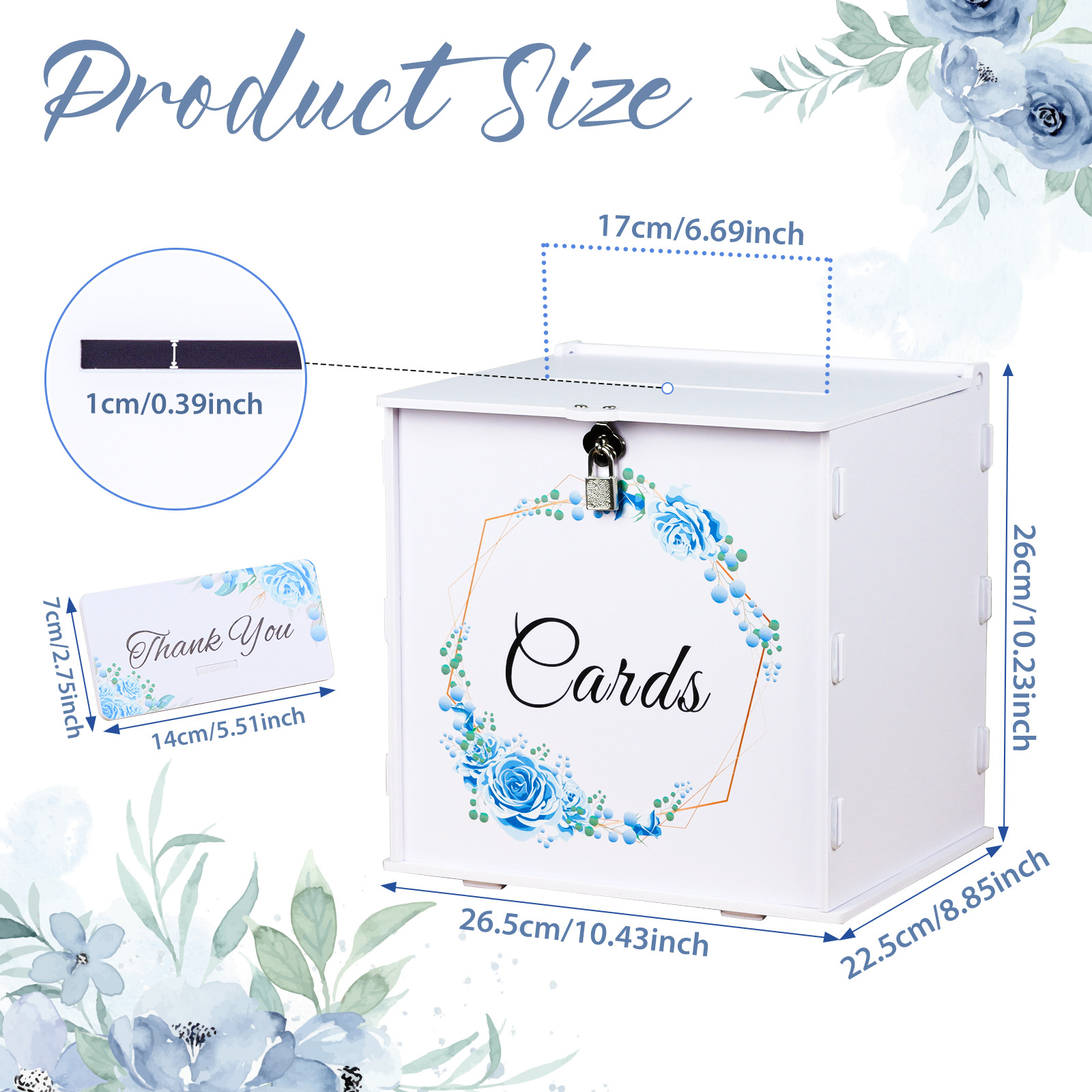 White Wedding Card Box with Lo – Card Index Box recenzja i cena