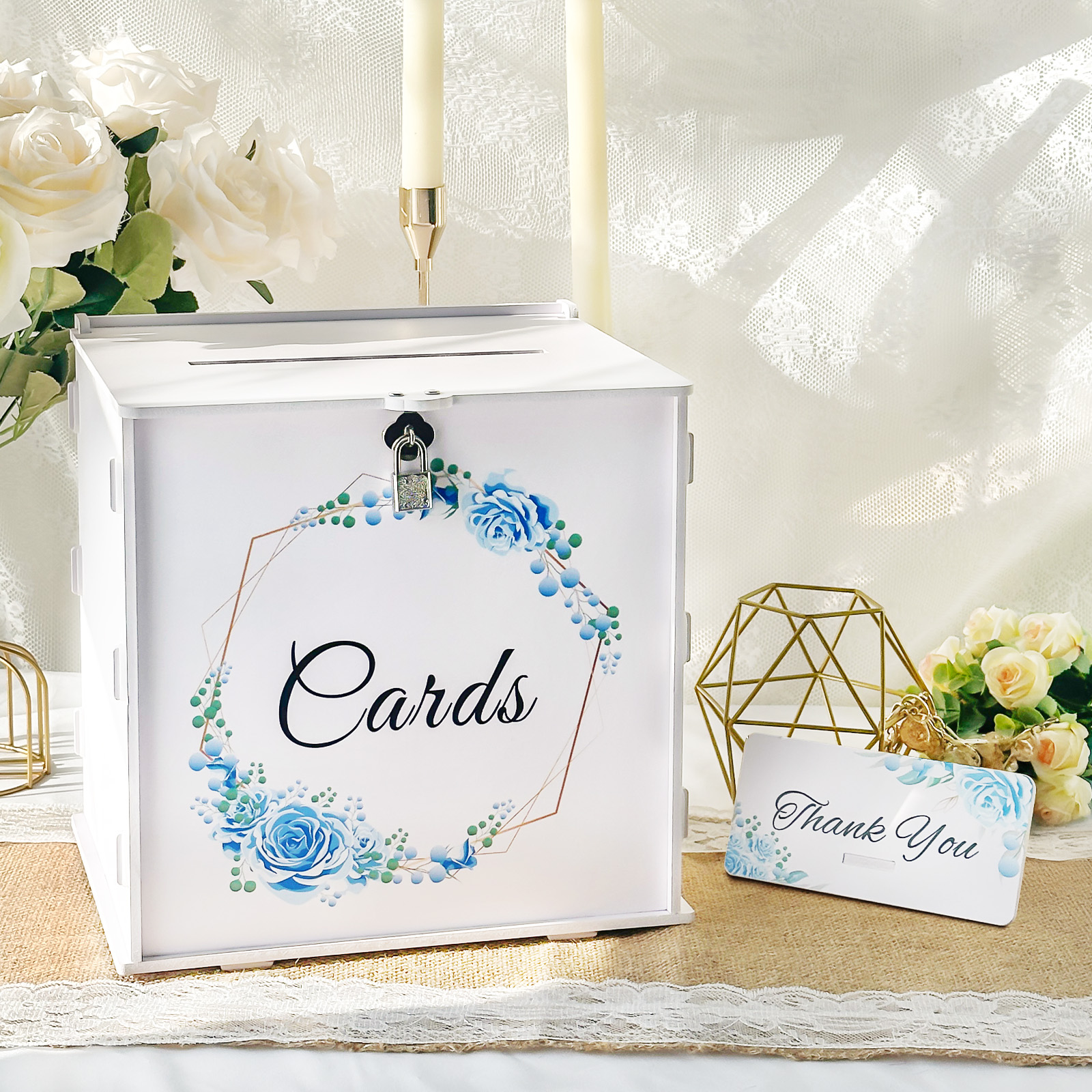 White Wedding Card Box with Lo – Card Index Box recenzja i cena