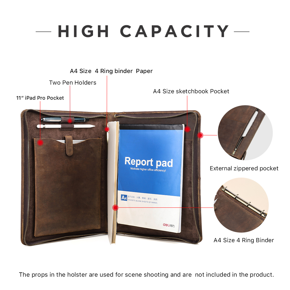 Luxury Retro A4 Cowhide Busine – Binder A4 Lever recenzja i cena