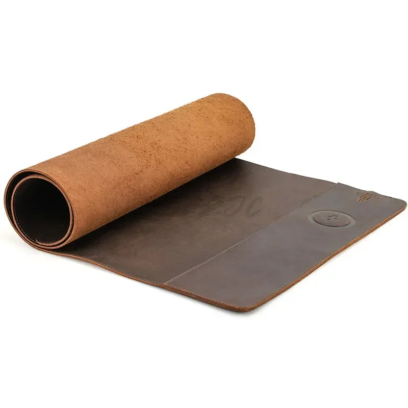 Vintage Cowhide Mouse Pad with – Leather Desk Pad recenzja i cena