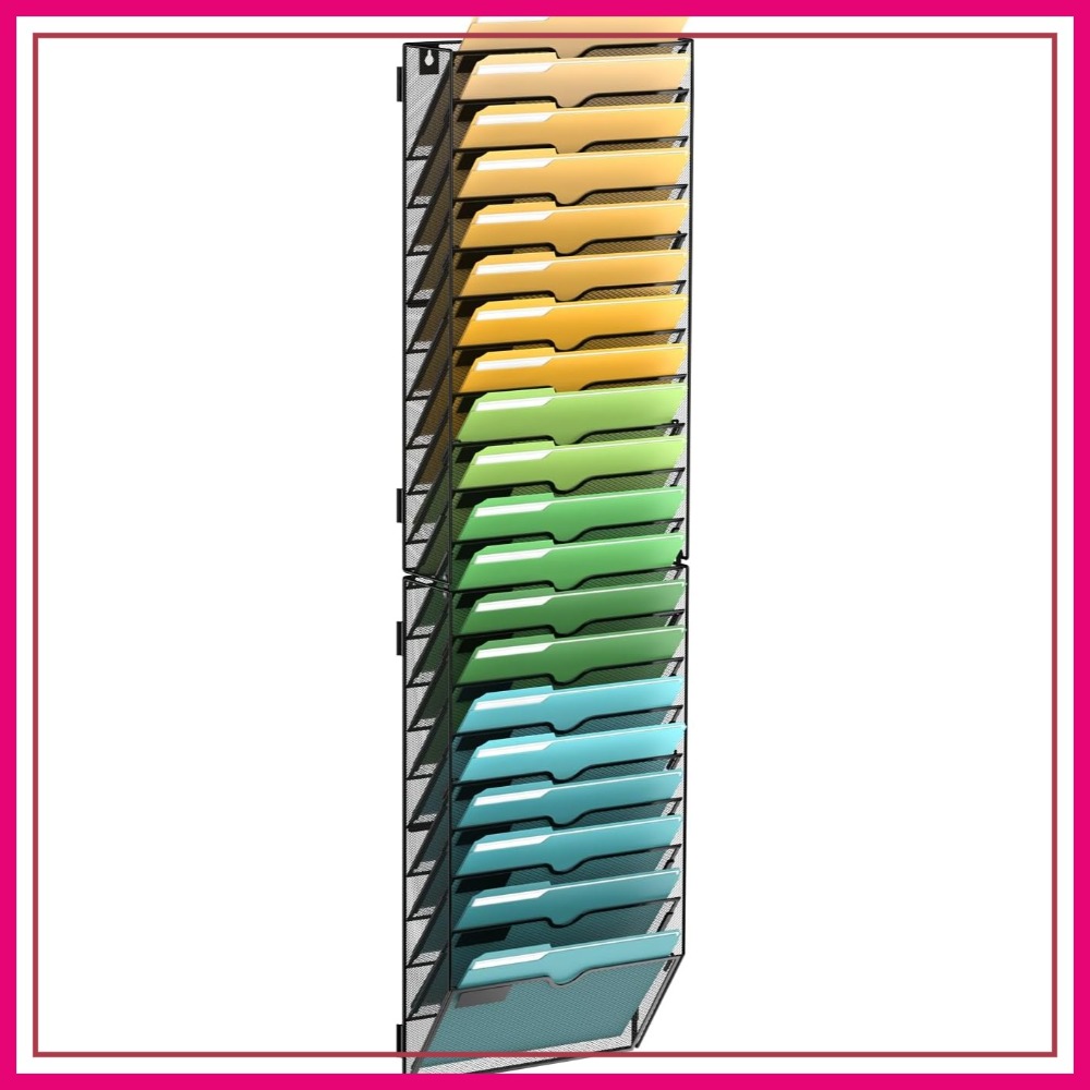 20 Tier Wall File Organizer, H – Magazine Holder Rack recenzja i cena