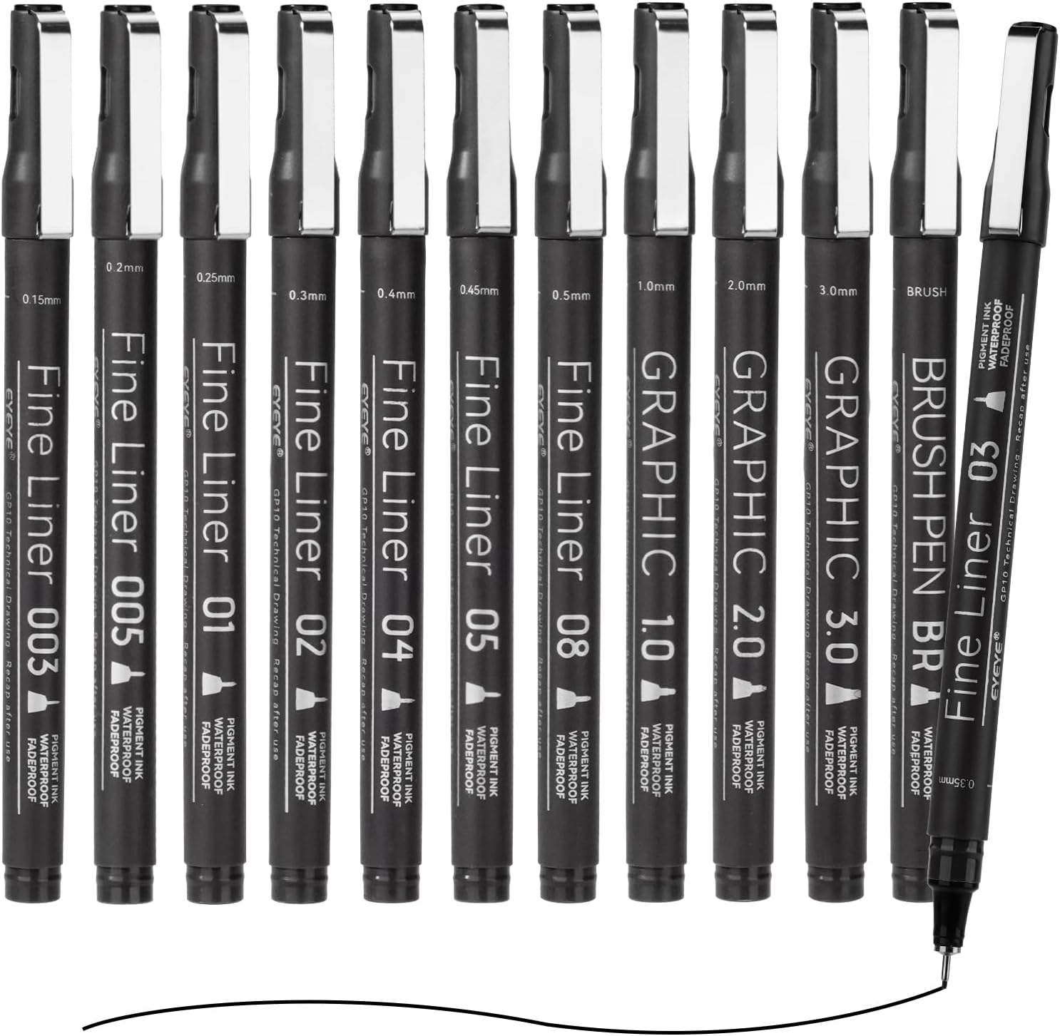 Micro Fineliner Pens Set, 12 B – Archive Box Set recenzja i cena