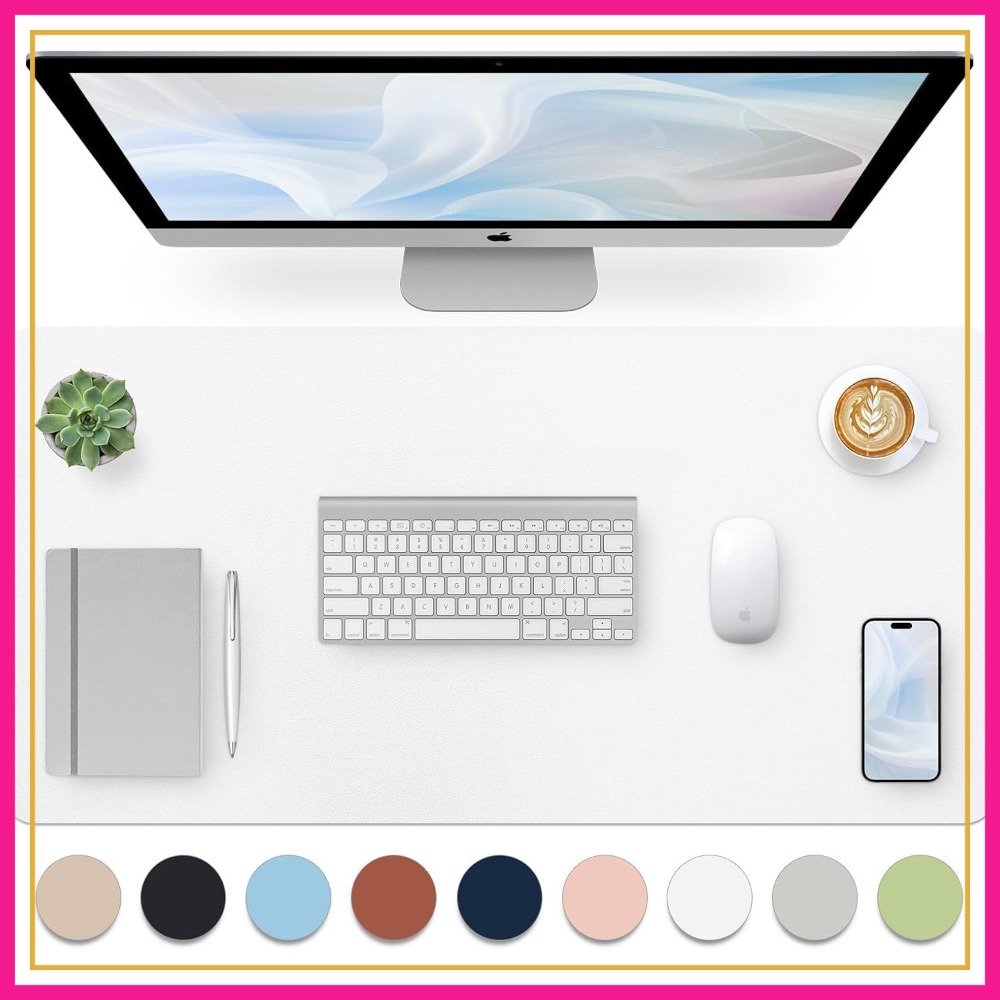 Bloss White Desk Mat, Waterpro – Leather Desk Pad recenzja i cena