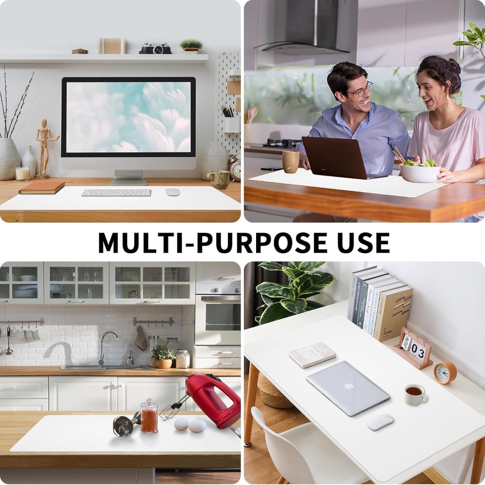 Bloss White Desk Mat, Waterpro – Leather Desk Pad recenzja i cena