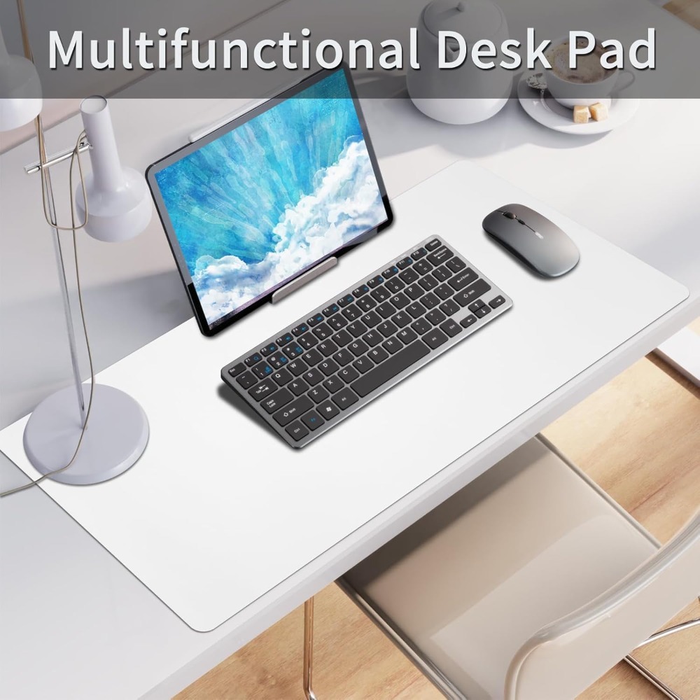 Bloss White Desk Mat, Waterpro – Leather Desk Pad recenzja i cena