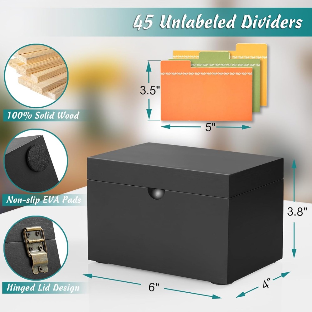 Wooden 3x5 Index Card Holder w – Index Card Holder recenzja i cena