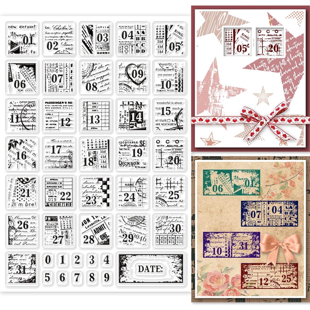 1Sheet Vintage Date Clear Stam – Rubber Date Stamp recenzja i cena