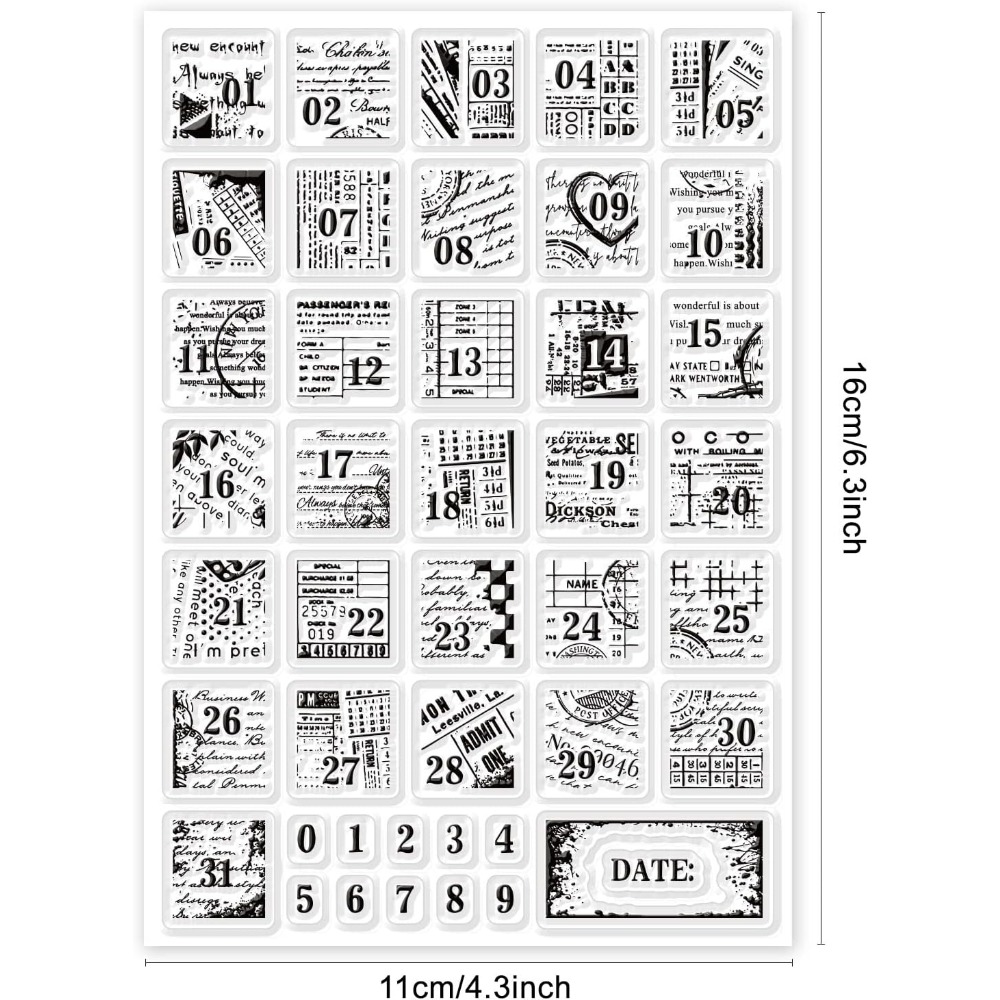 1Sheet Vintage Date Clear Stam – Rubber Date Stamp recenzja i cena