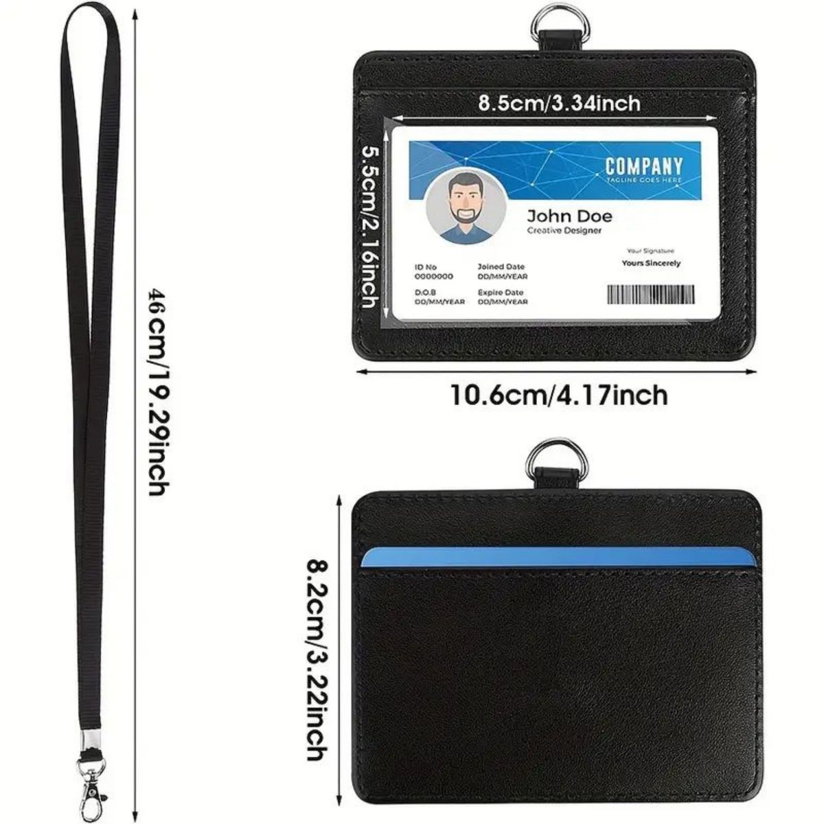 1 pc Horizontal ID badge holde – Index Card Holder recenzja i cena