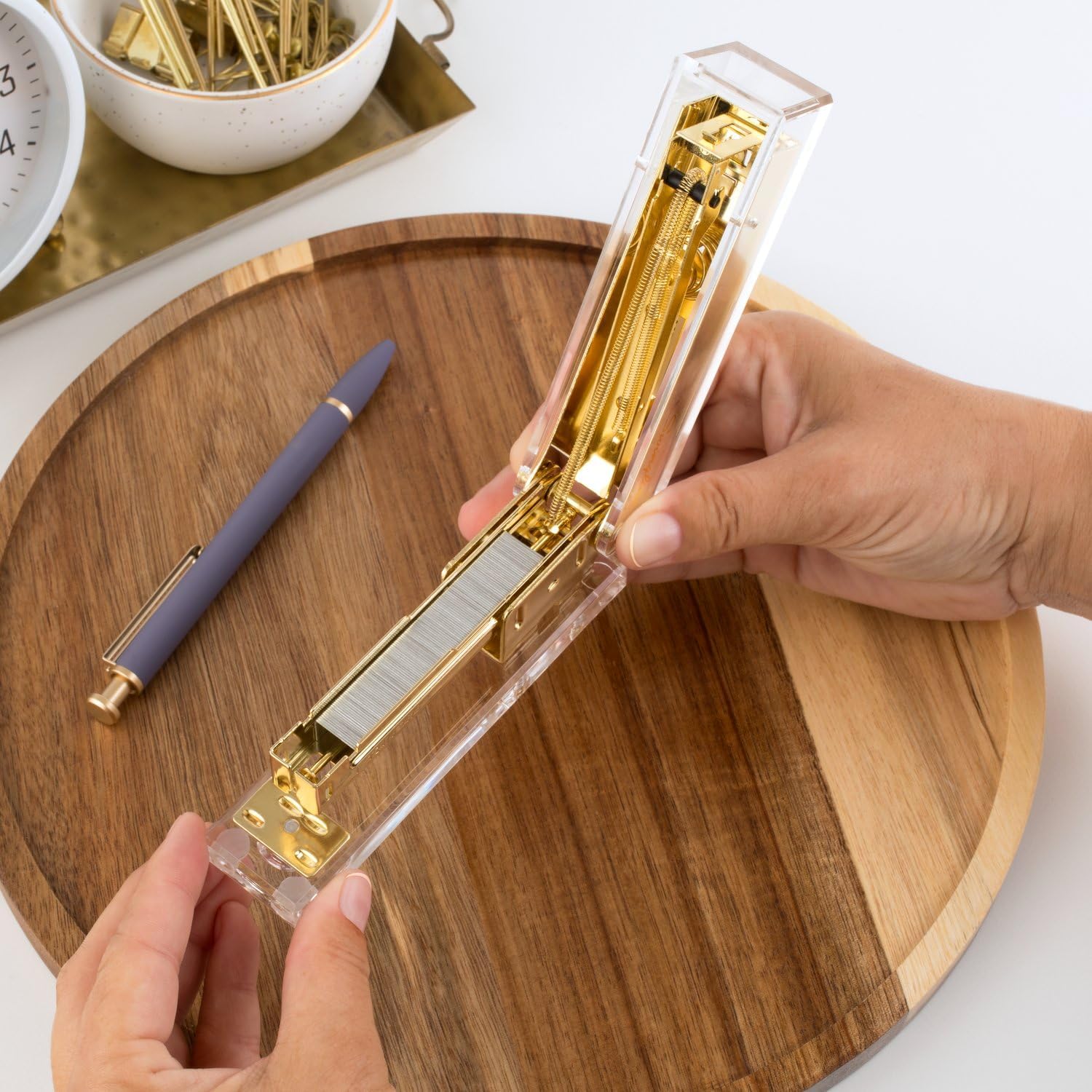 Compact Acrylic Gold Stapler,  – Stapler Half Strip recenzja i cena