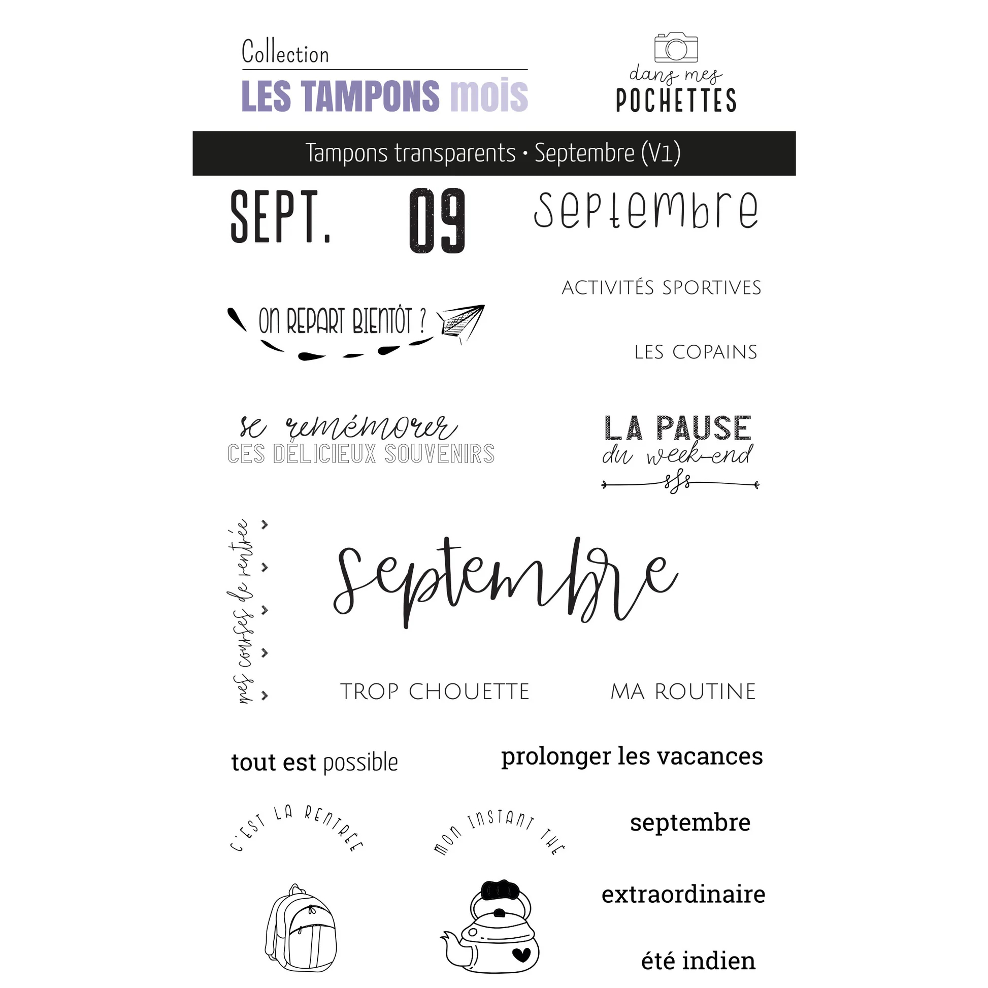 French Month Themed Clear Stam – Rubber Date Stamp recenzja i cena