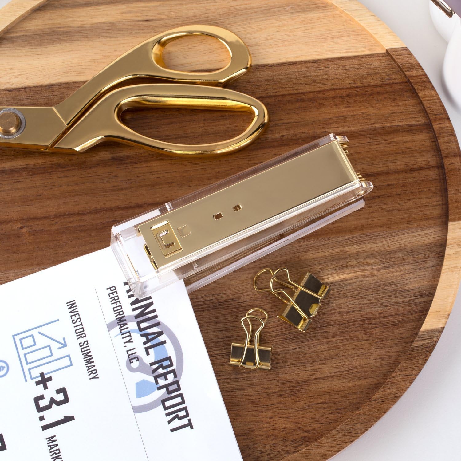 Clear Acrylic Gold Stapler, 20 – Stapler Half Strip recenzja i cena