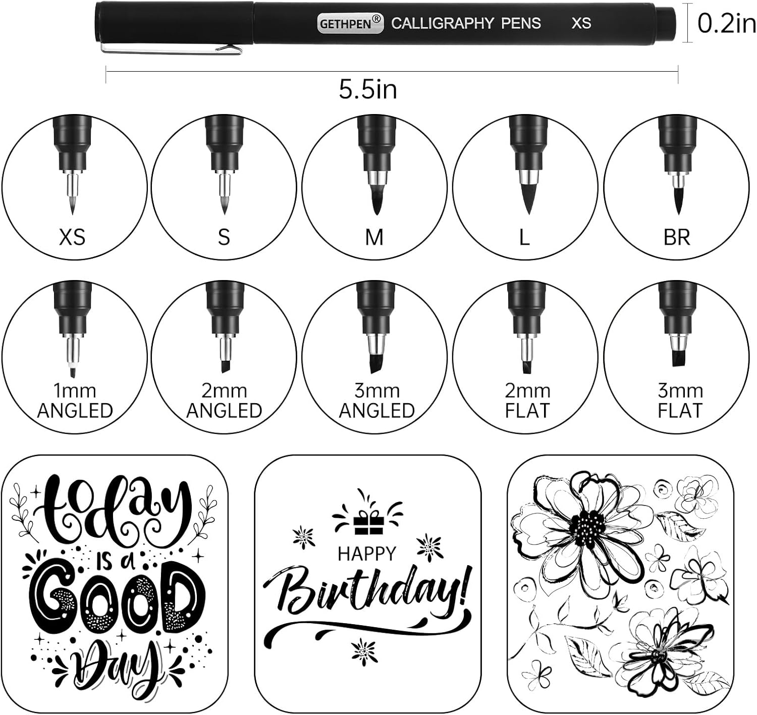 10 Size Calligraphy Pens Set f – Archive Box Set recenzja i cena