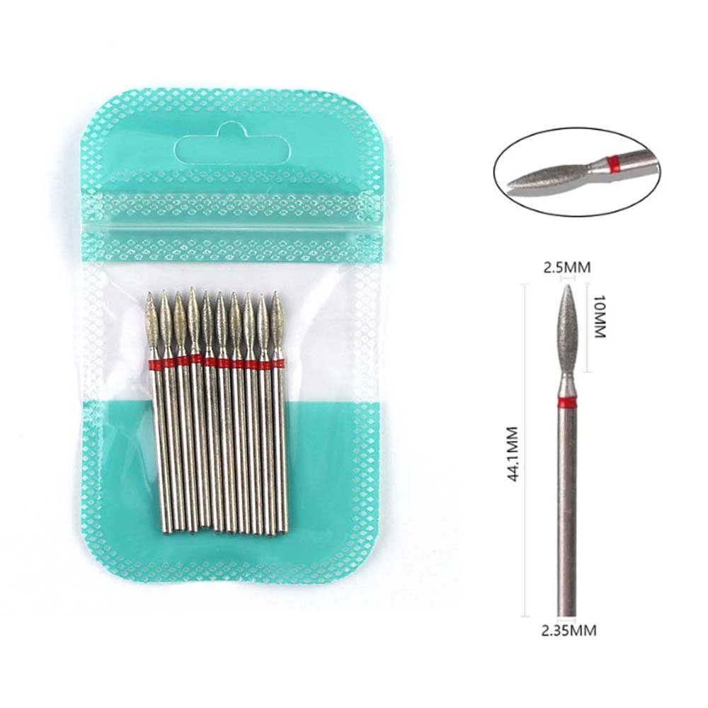 10pcs Diamond Nail Drill Bits  – Gel Refill Pack recenzja i cena
