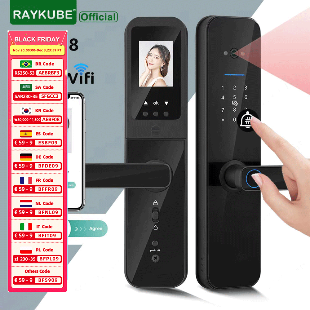 RAYKUBE F008 Tuya Wifi peephol – Letter Opener Brass recenzja i cena