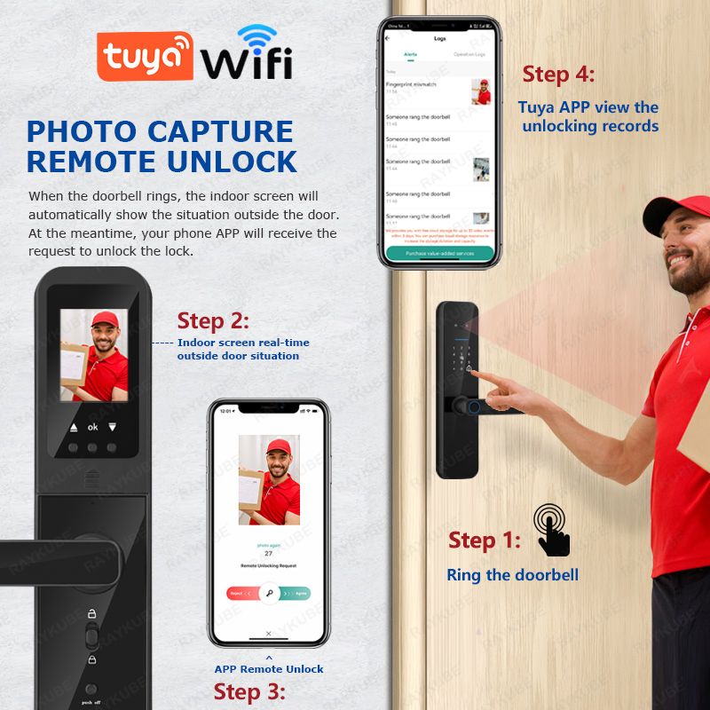 RAYKUBE F008 Tuya Wifi peephol – Letter Opener Brass recenzja i cena
