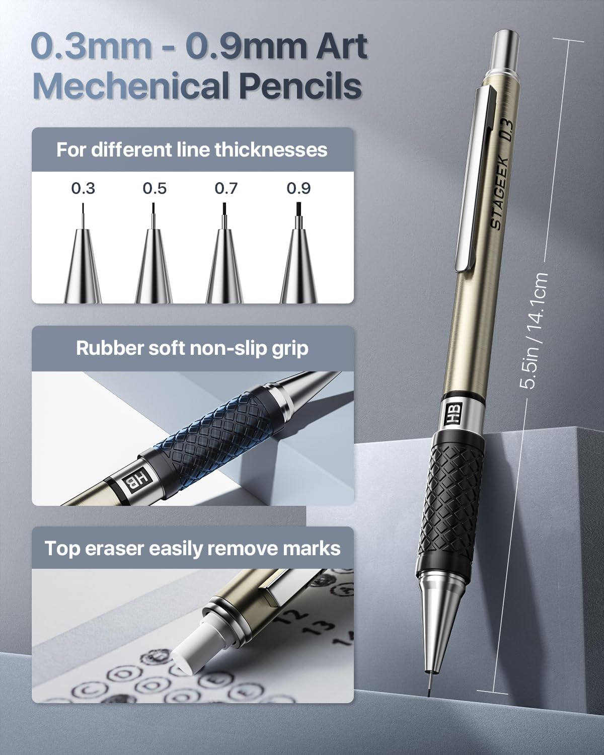37 Pcs Mechanical Pencil Set w – Mechanical Pencil 0.3 recenzja i cena