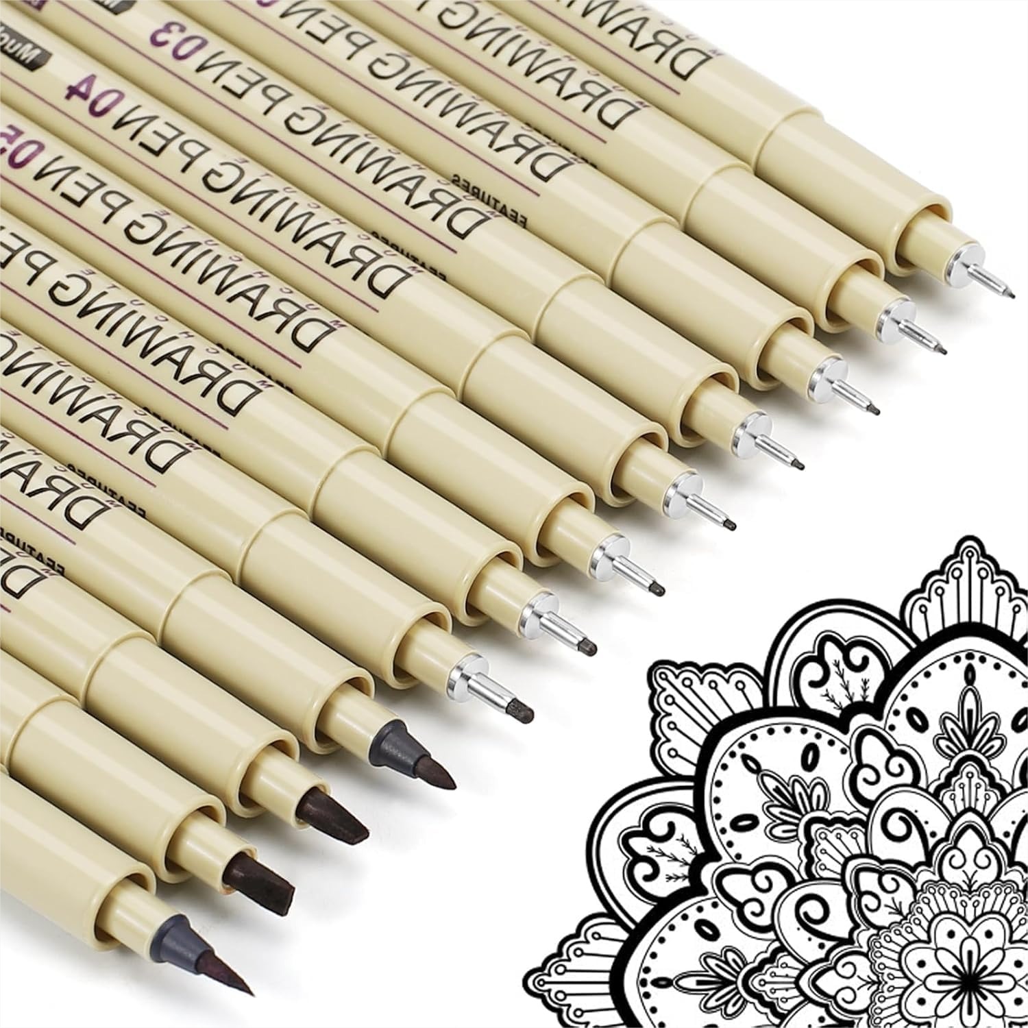 12 Black Micro Fineliner Drawi – Archive Box Set recenzja i cena