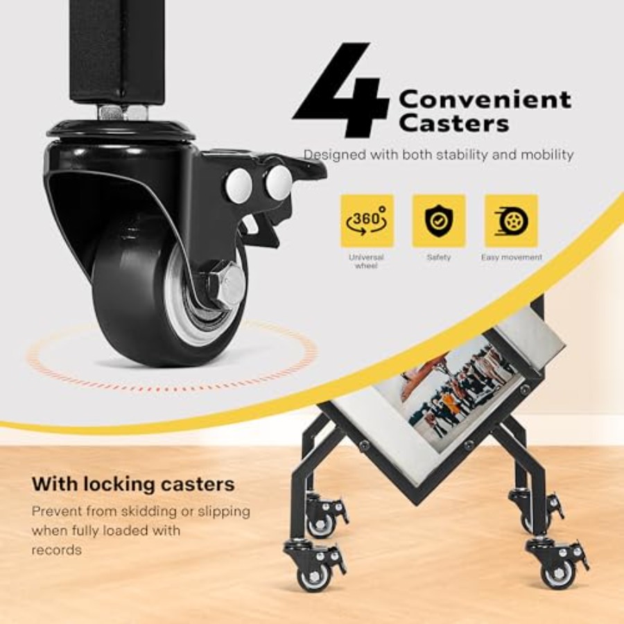 Vinyl Record Storage Rack, 2 T – Magazine Holder Rack recenzja i cena
