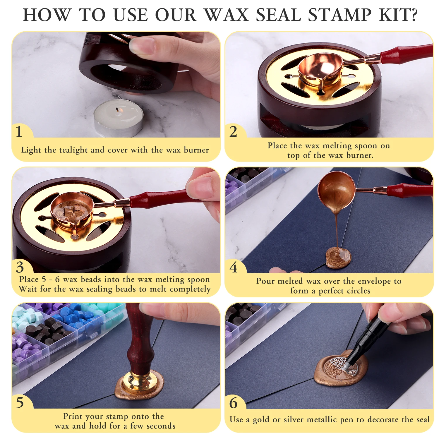 Wax Seal Stamp Set DIY Craft S – Wax Seal Stamp Set recenzja i cena