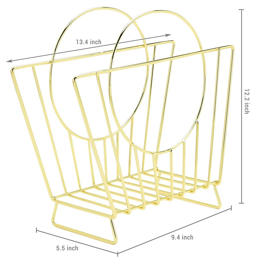 MidCentury Brass Plated Metal  – Magazine Holder Rack recenzja i cena