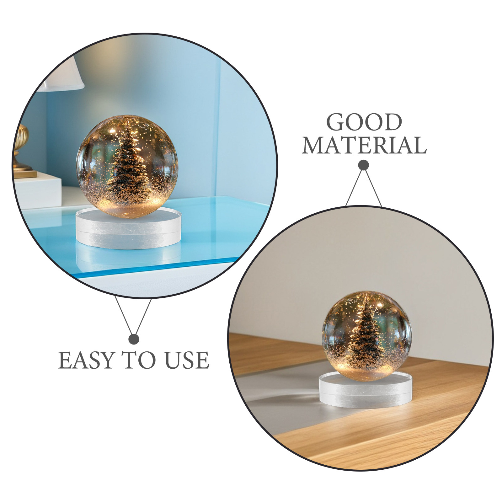 2Pcs Transparent Crystal Round – Paper Weight Crystal recenzja i cena