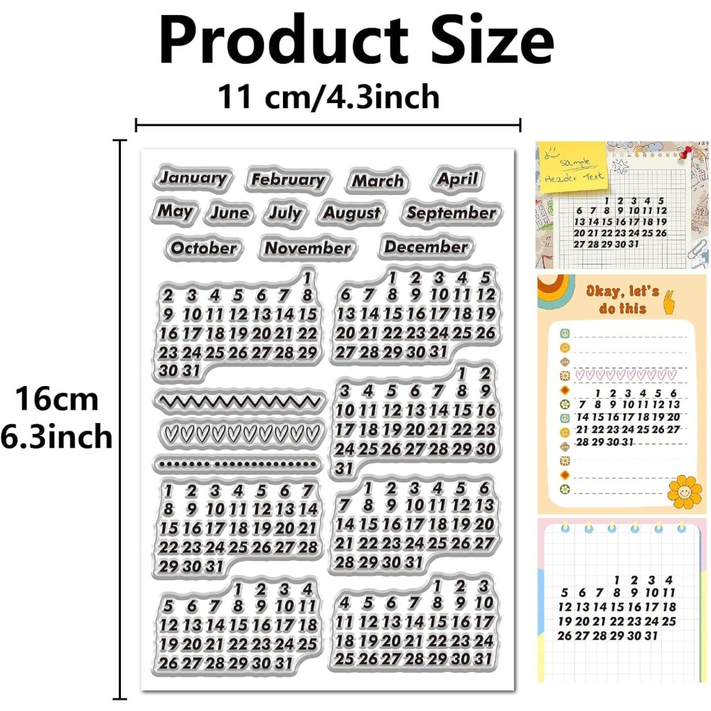 Calendar Date Clear Stamps Vin – Rubber Date Stamp recenzja i cena