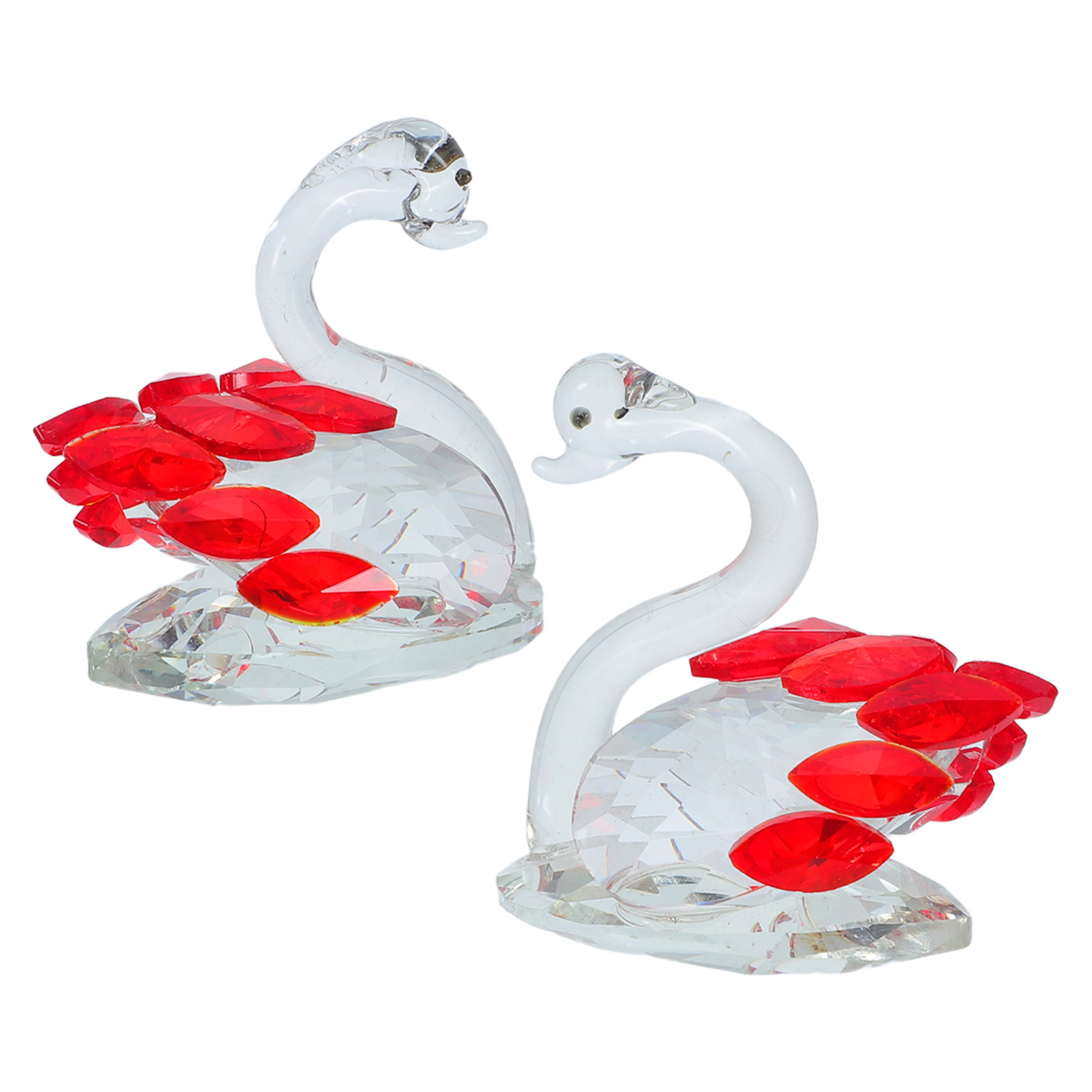 2Pcs Crystal Couple Swan Statu – Paper Weight Crystal recenzja i cena
