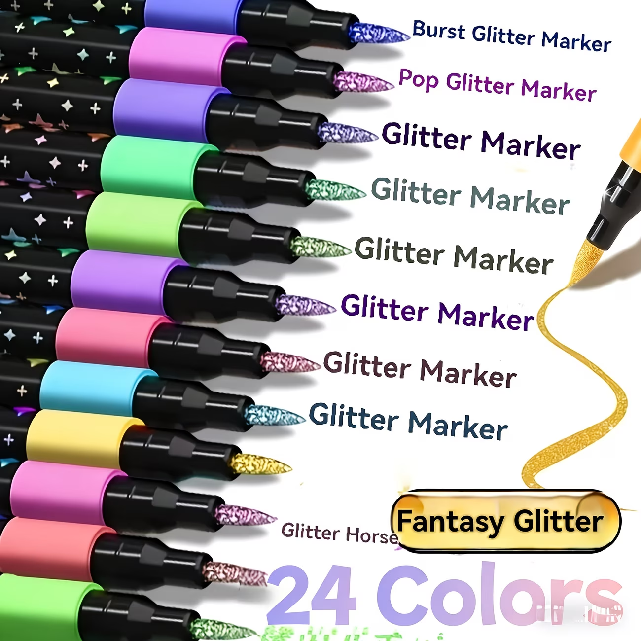 24 Colors Double Head Glitter  – Correction Pen Fine recenzja i cena