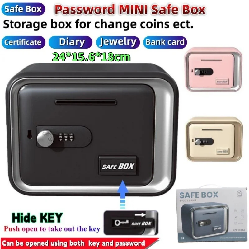 24x18x15cm Safe Box with Key L – Card Index Box recenzja i cena