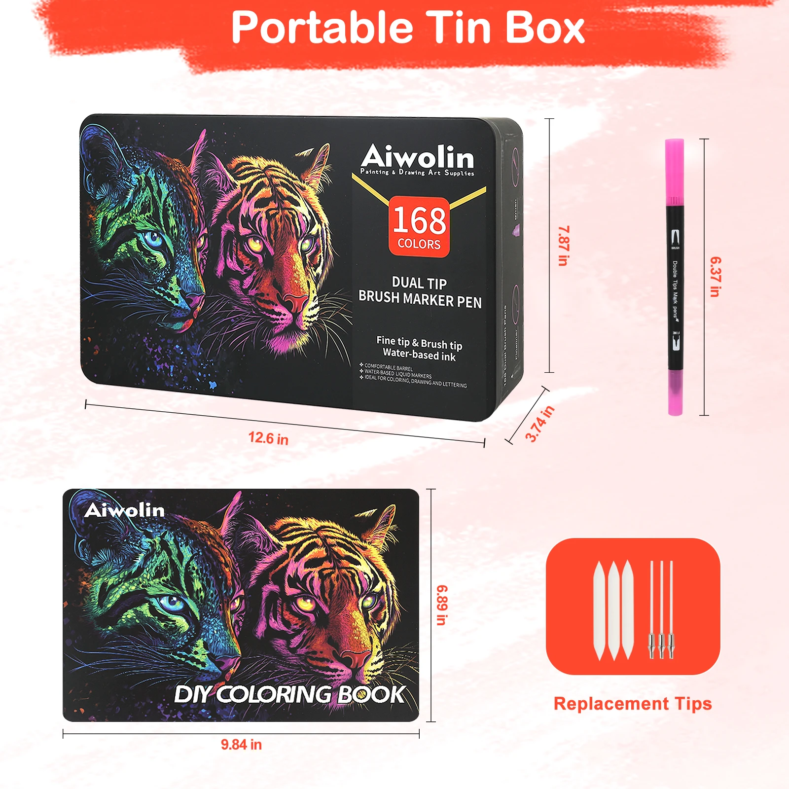Dual Brush Marker Pens, 168 Co – Correction Pen Fine recenzja i cena