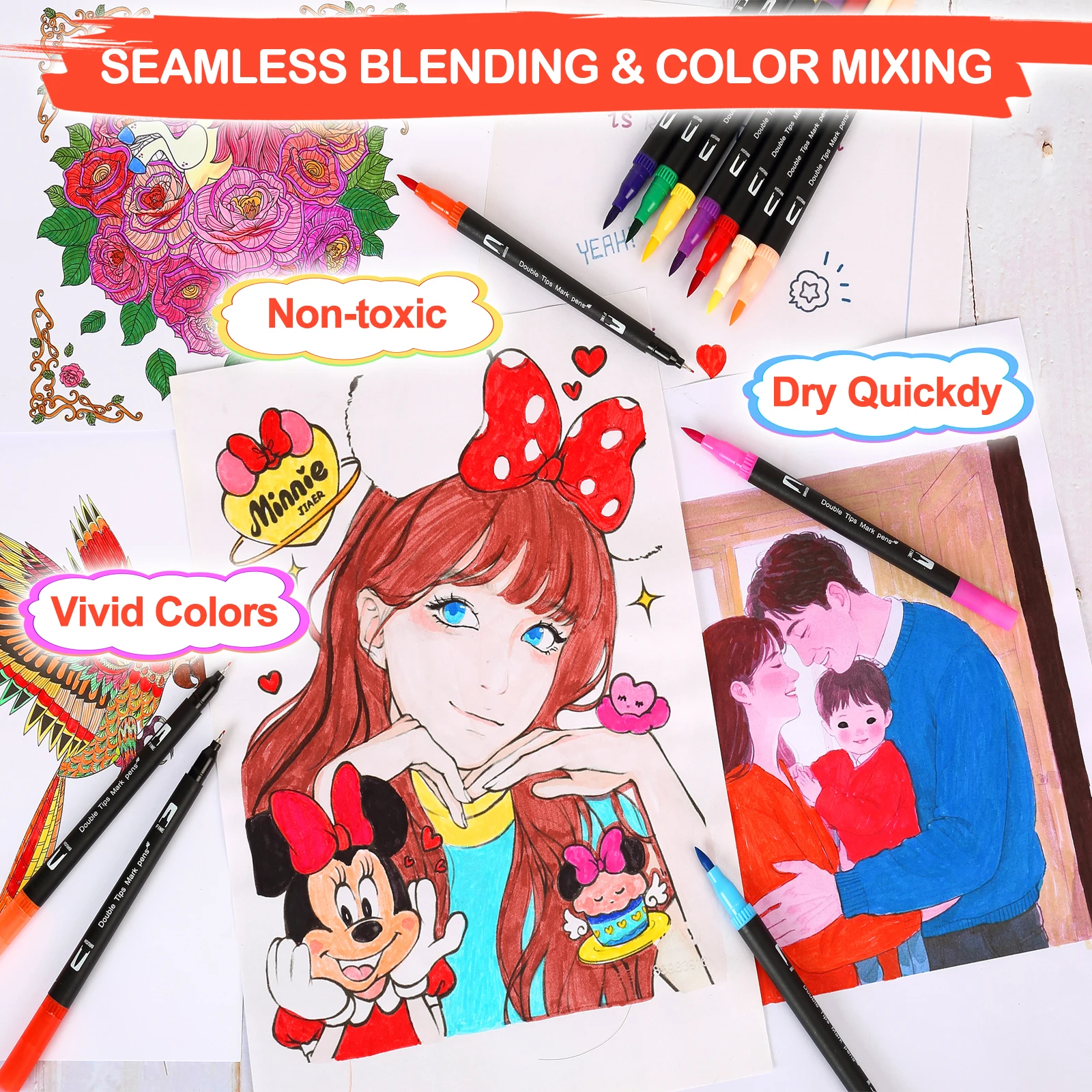 Dual Brush Marker Pens, 168 Co – Correction Pen Fine recenzja i cena